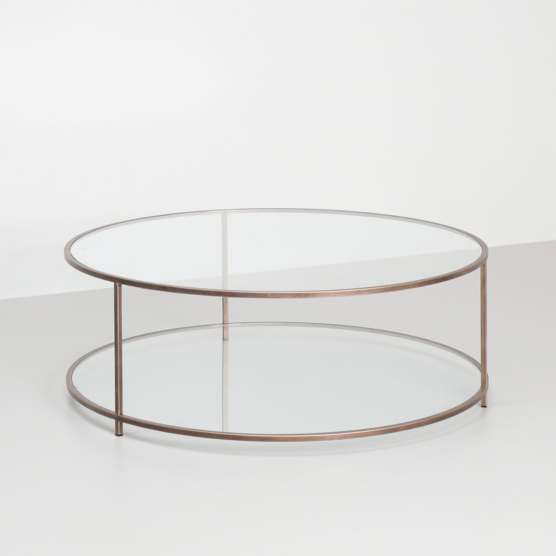 Madison coffee table finished in "Rose Pewter"