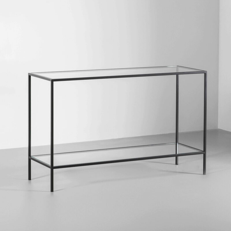 Bespoke modern glass console table