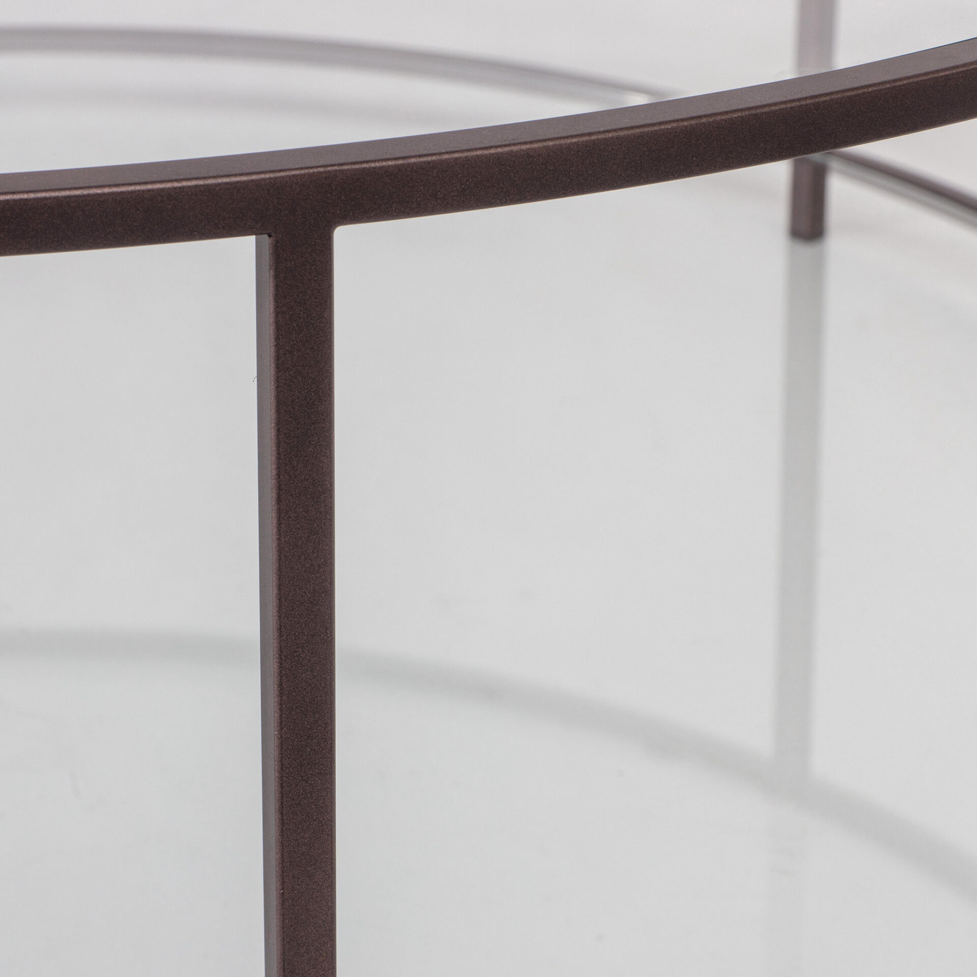 designer round glass coffee table