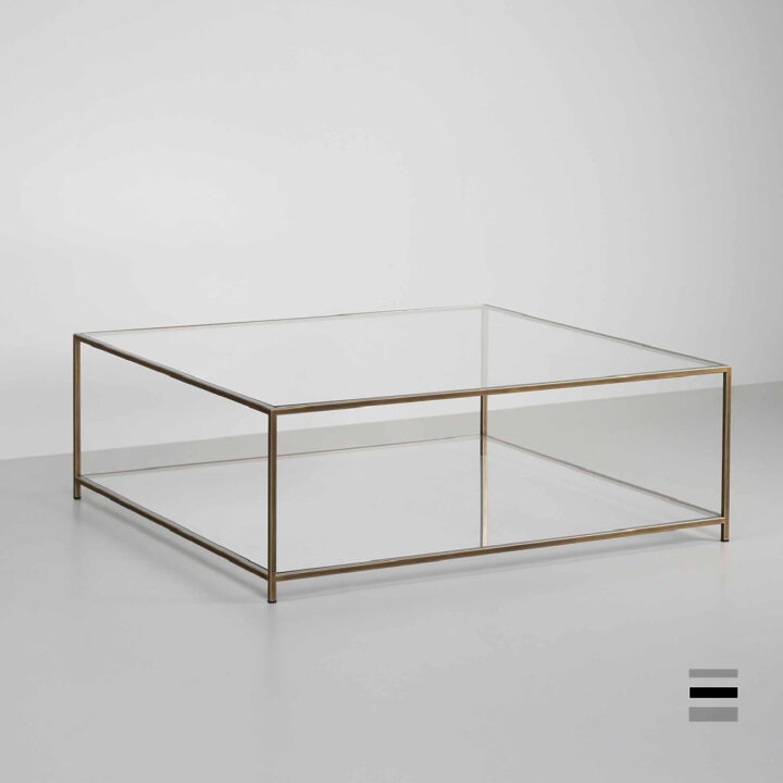 Madison square coffee table finished in "Florentine Gold"