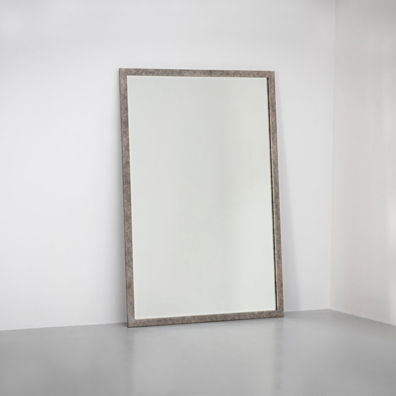 patinated designer rectangular mirror