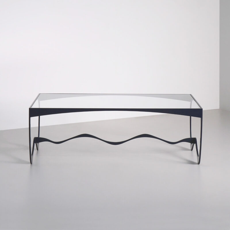 Modern glass rectangular coffee table
