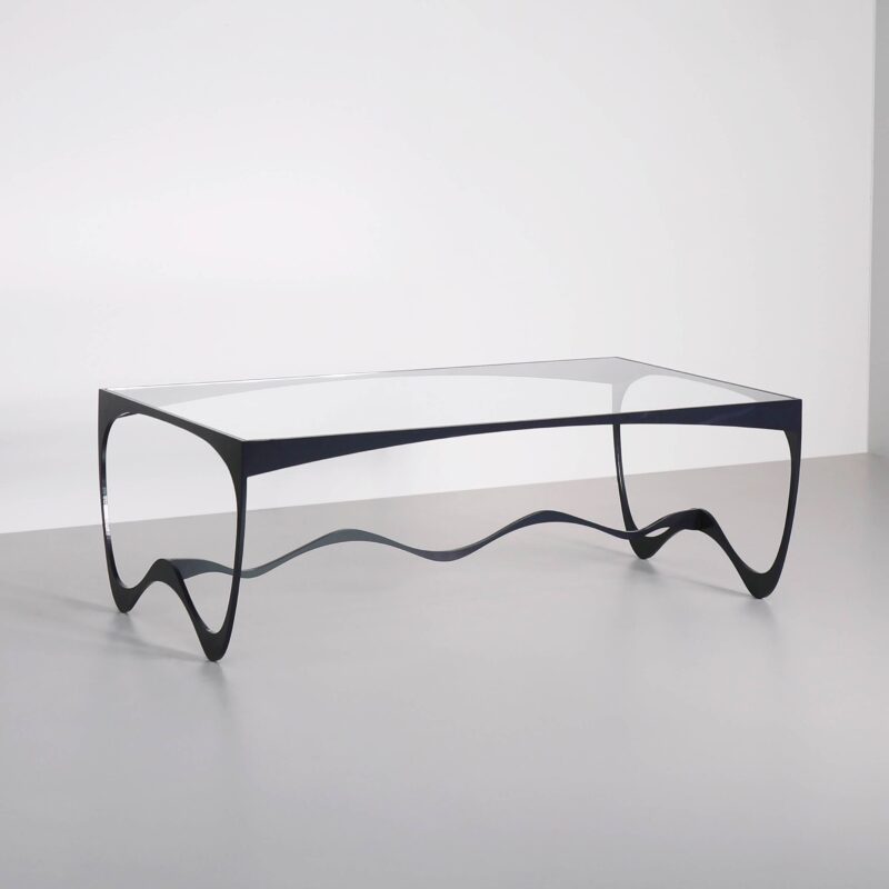 Modern glass rectangular coffee table