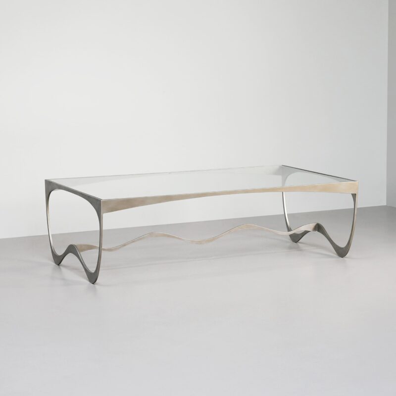 Glass rectangular coffee table