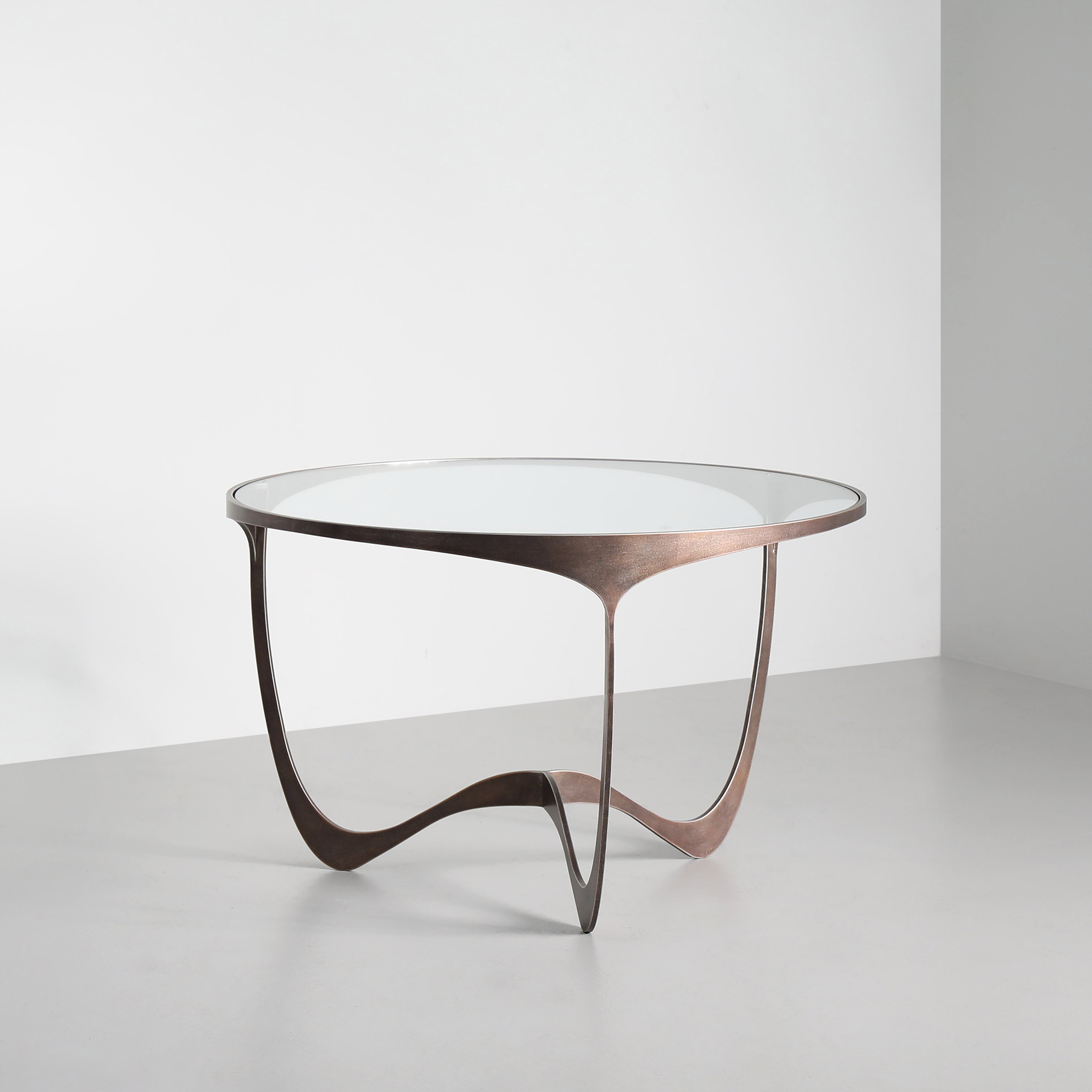 Memphis side table finished in "Rose Pewter" 80x50cm