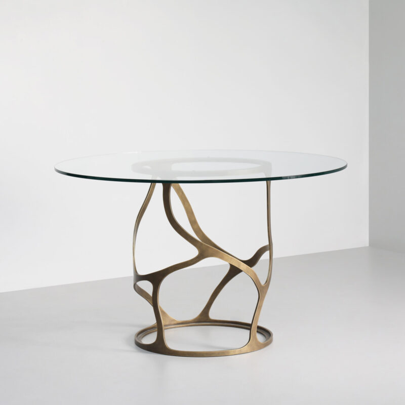 Papillon Round Dining Table with Glass Top ~ SALE ~