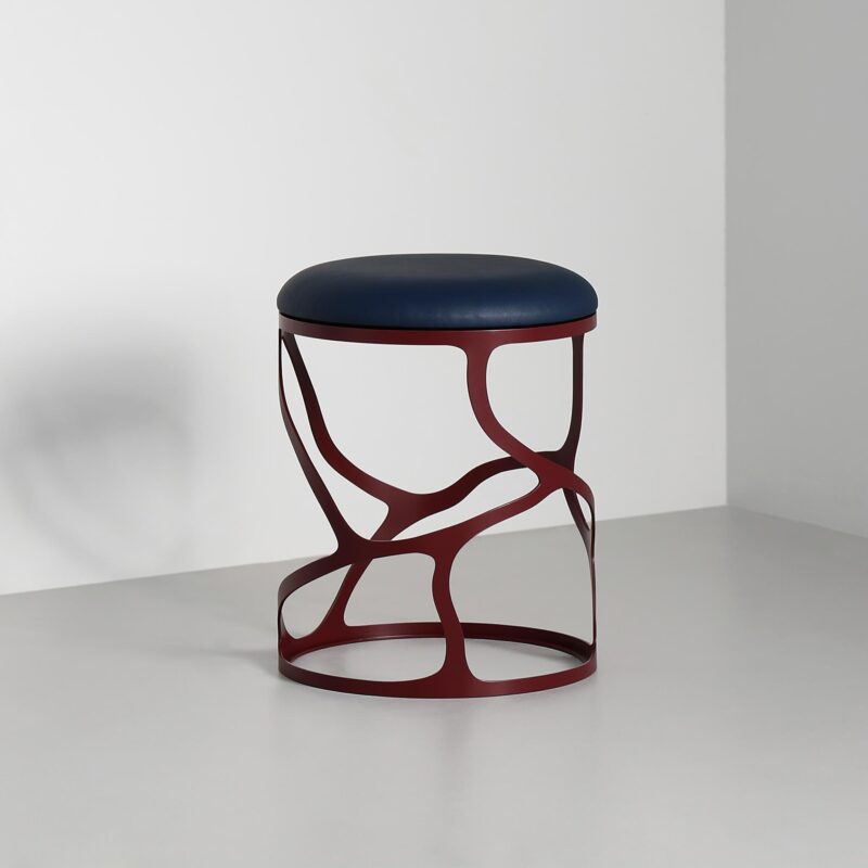 Contemporary metal stool