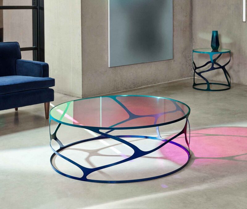contemporary colourful coffee table