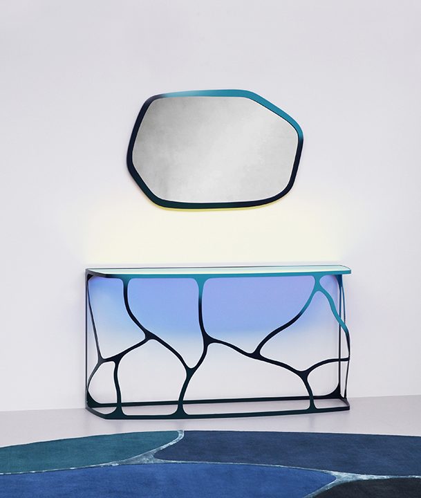 Designer Glass Console Table | Tom Faulkner