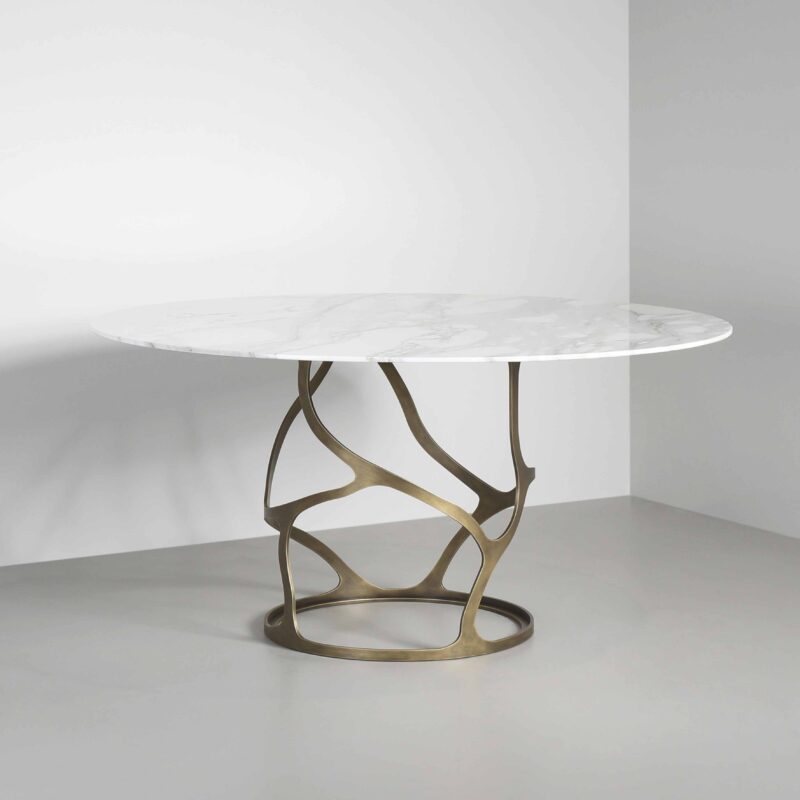 Round luxury marble dining table