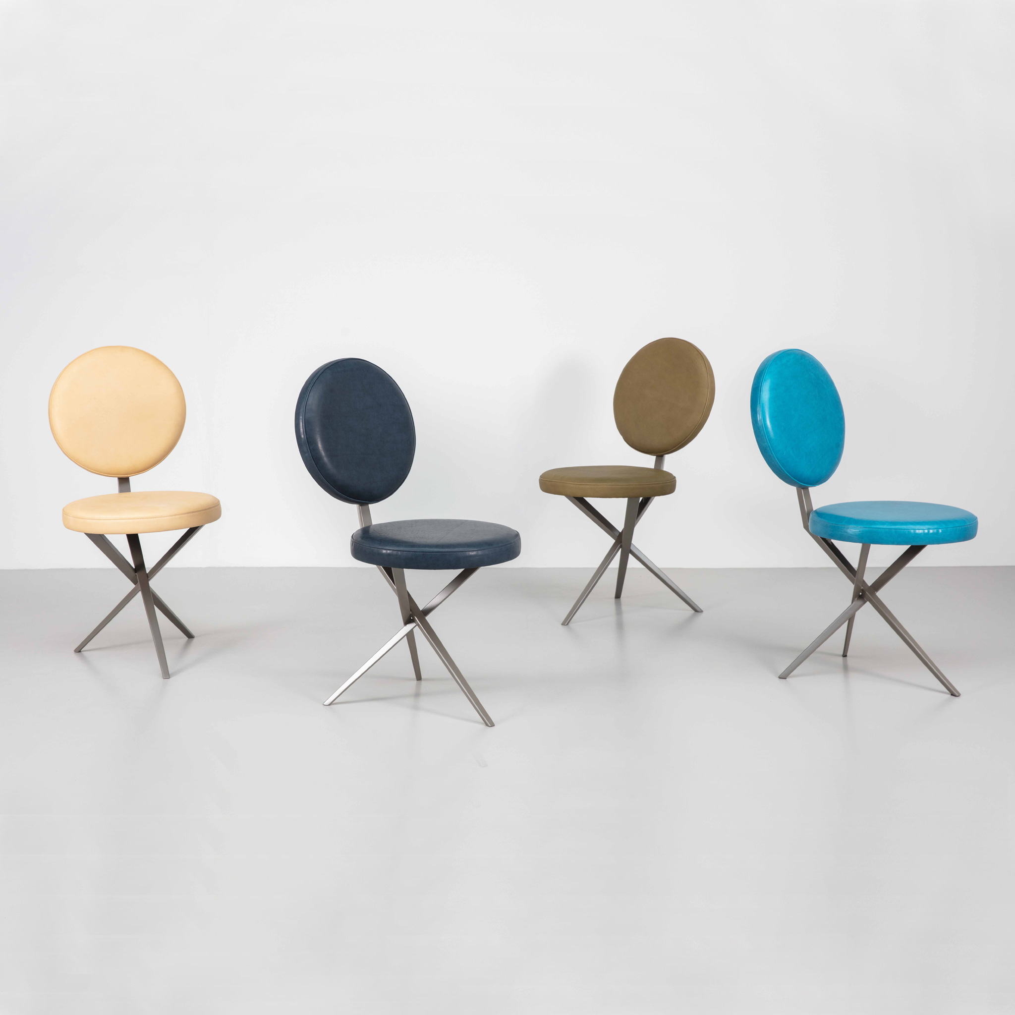 Assorted finished in "Graphite" with Palomina, Atlantic Blue, Electric Blue, and Desert leathers