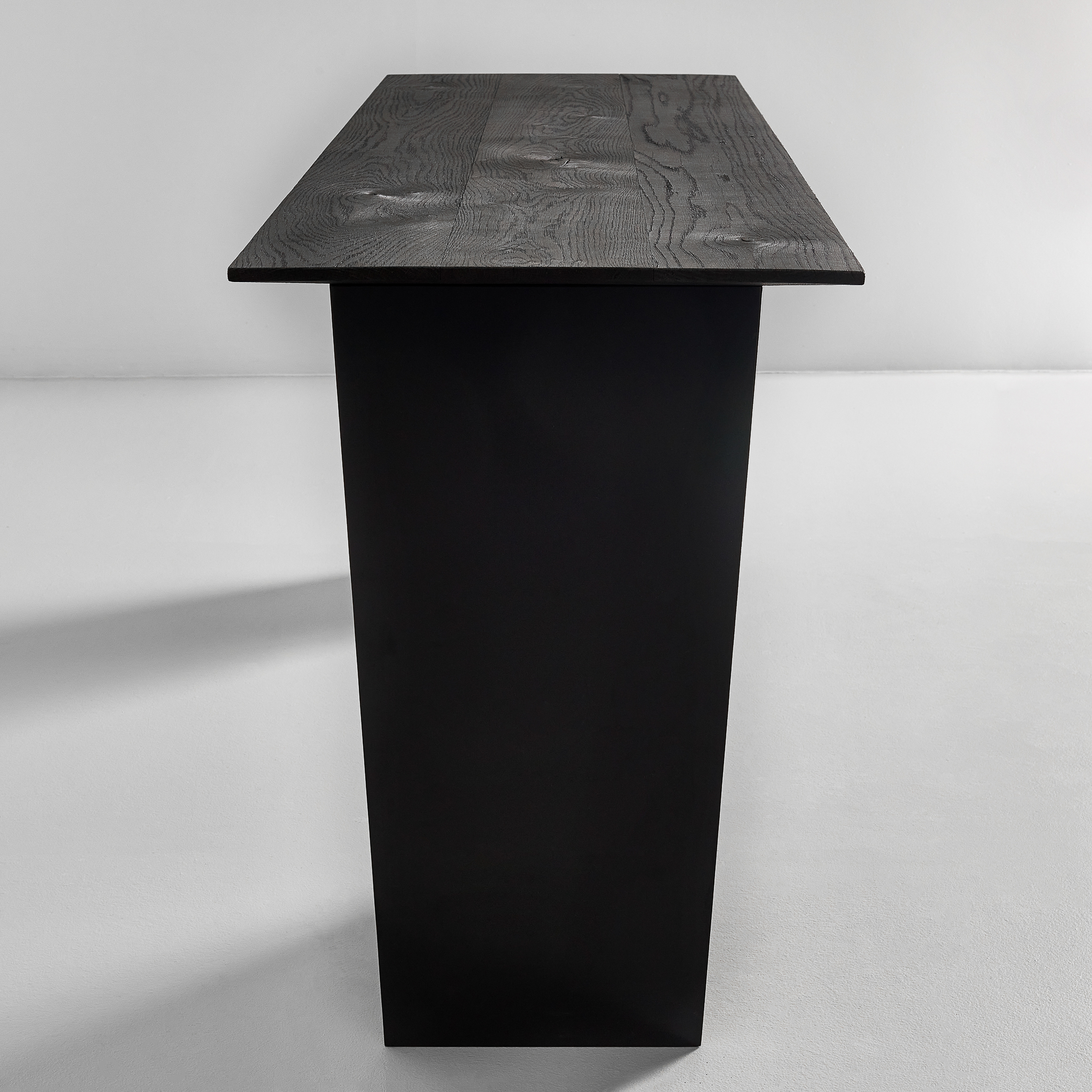 Finished in "Charcoal" and "Florentine Gold" with a "Ebonised Oak" top