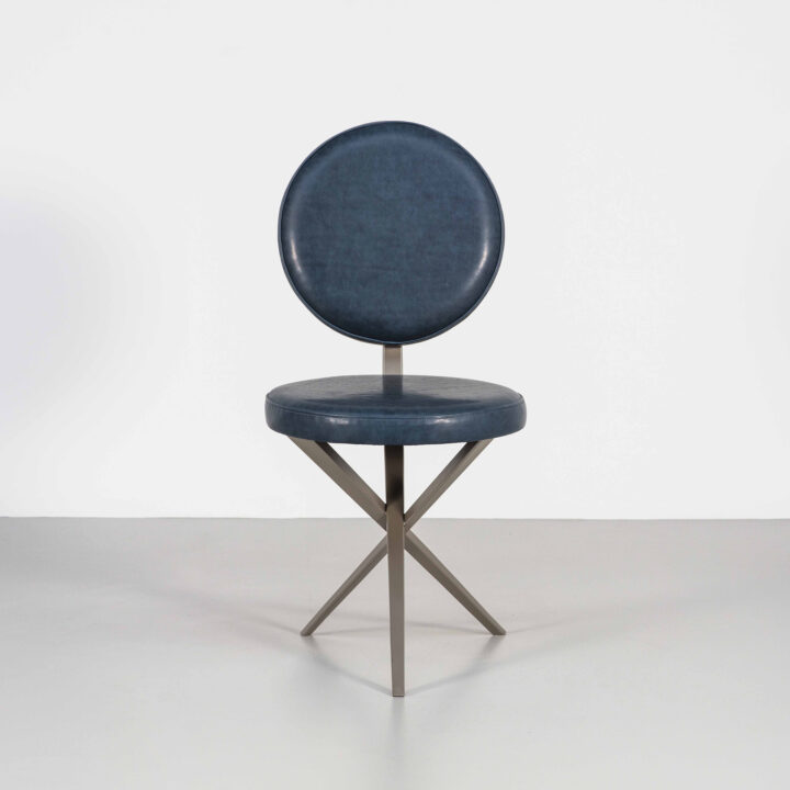Finished in "Graphite" with 'Atlantic Blue' leather
