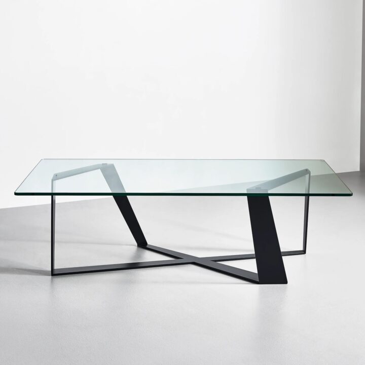 Ribbon | Glass and metal coffee table