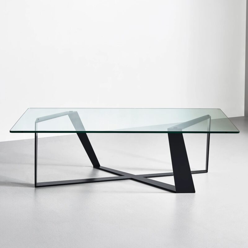 Ribbon | Glass and metal coffee table