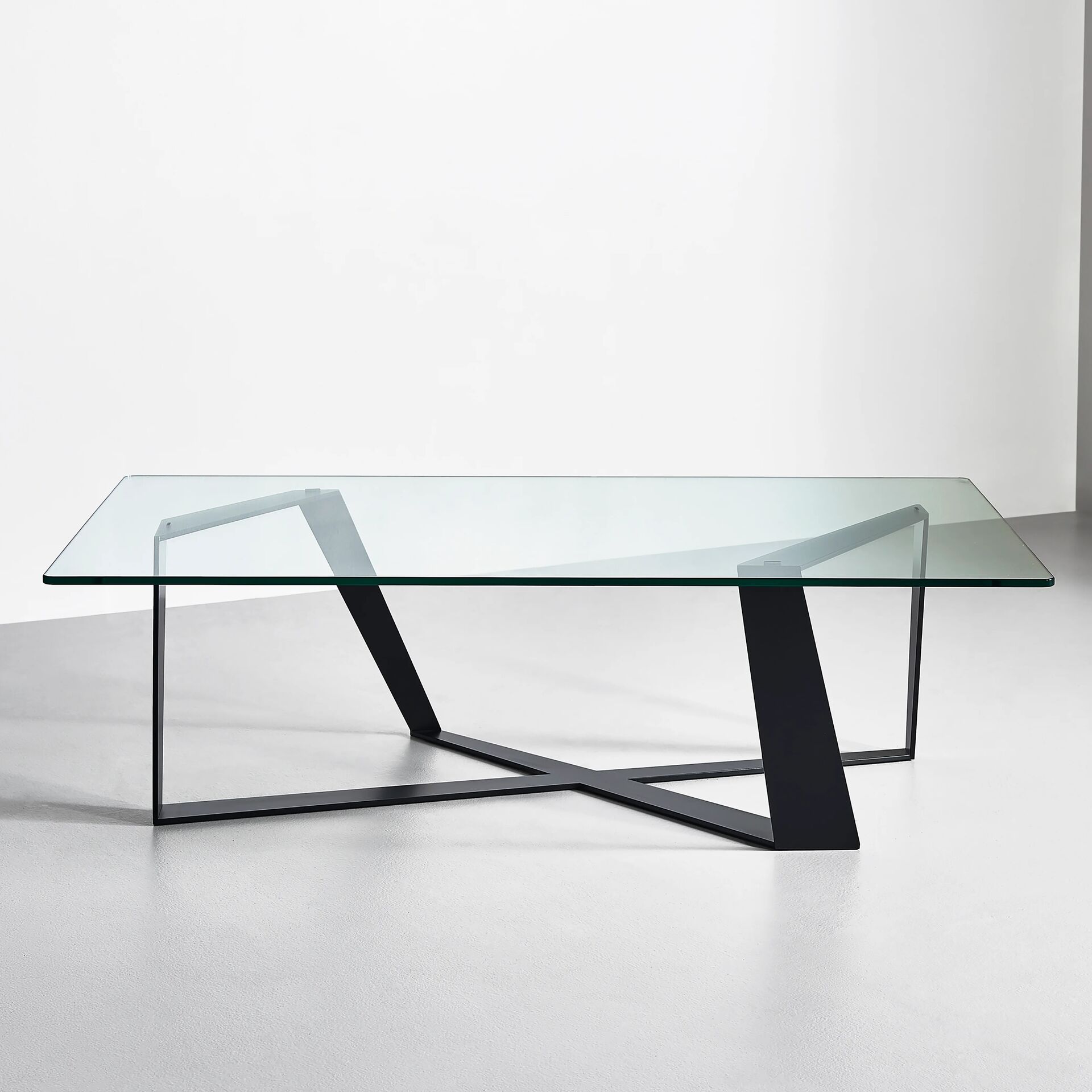Ribbon coffee table, finished in "Charcoal"