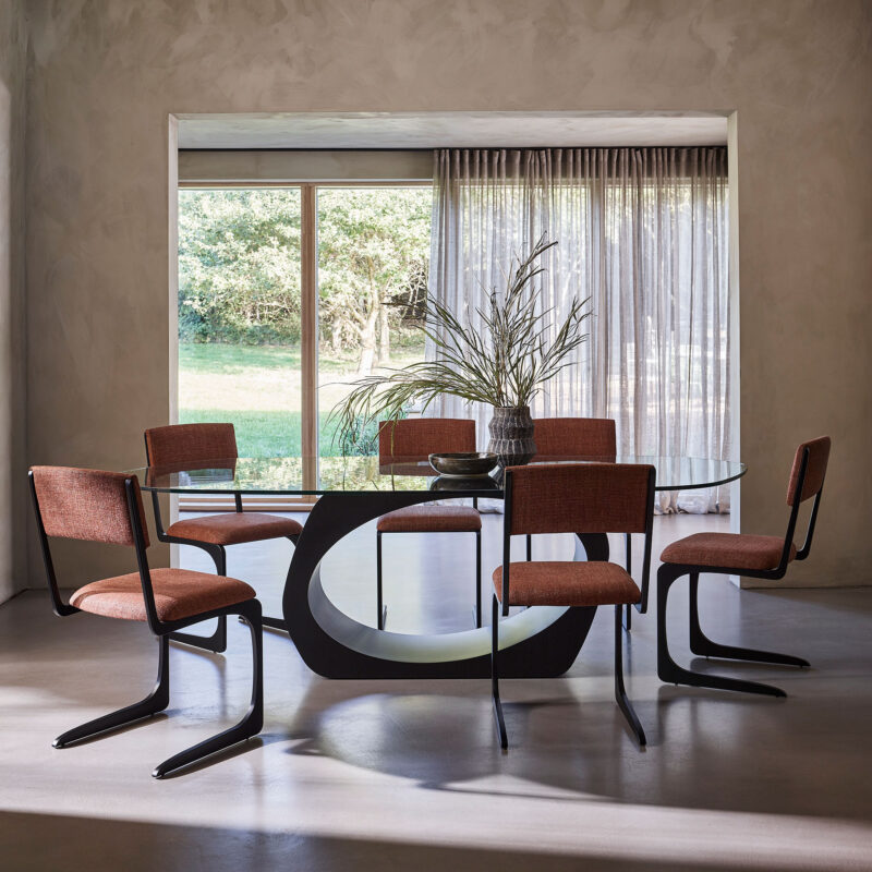 Skye dining table with Angel chairs