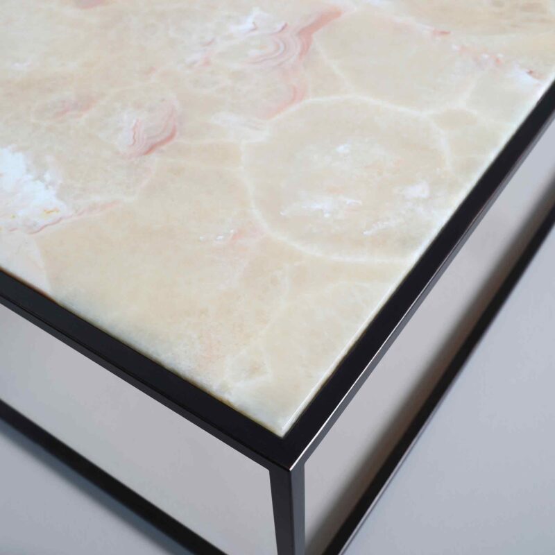 Honey Onyx marble top coffee table