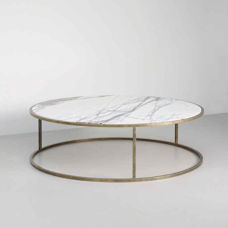 round luxury marble coffee table
