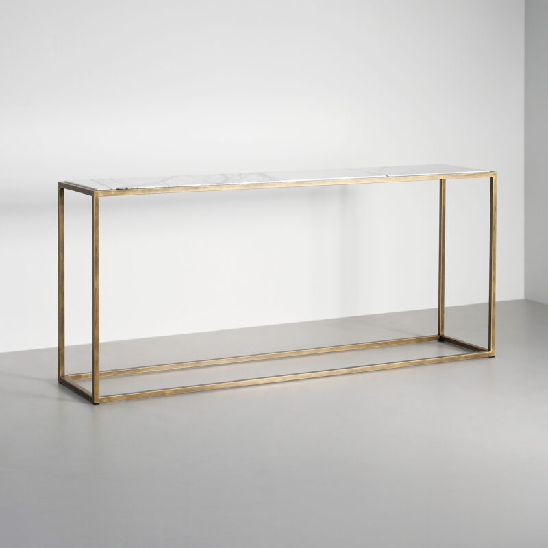 marble golden console table