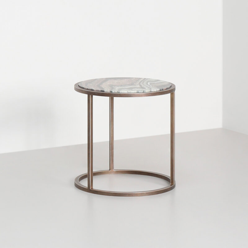 round designer marble side table