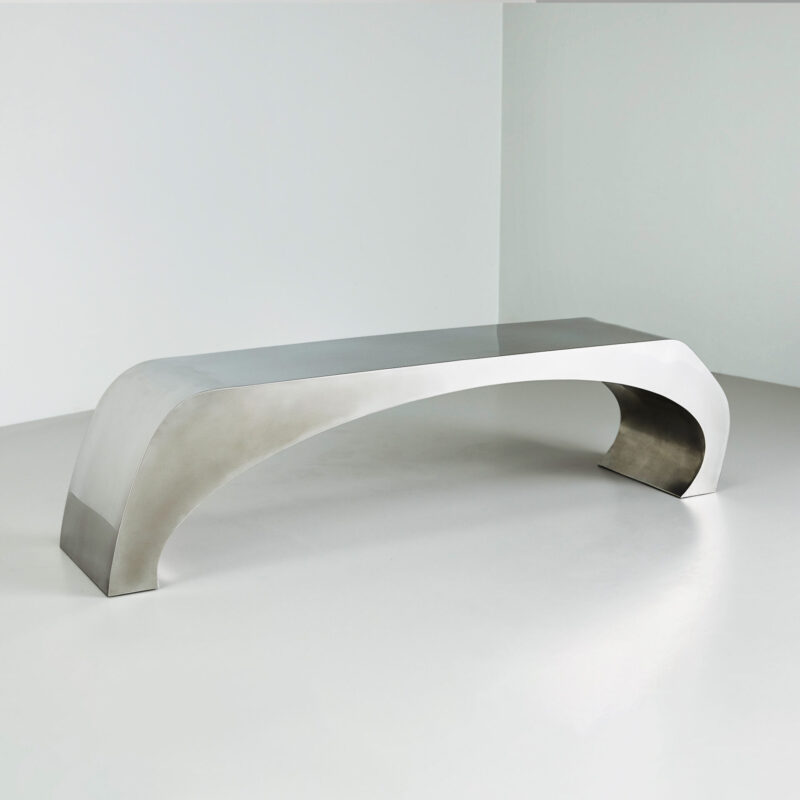 ultra modern metal bench