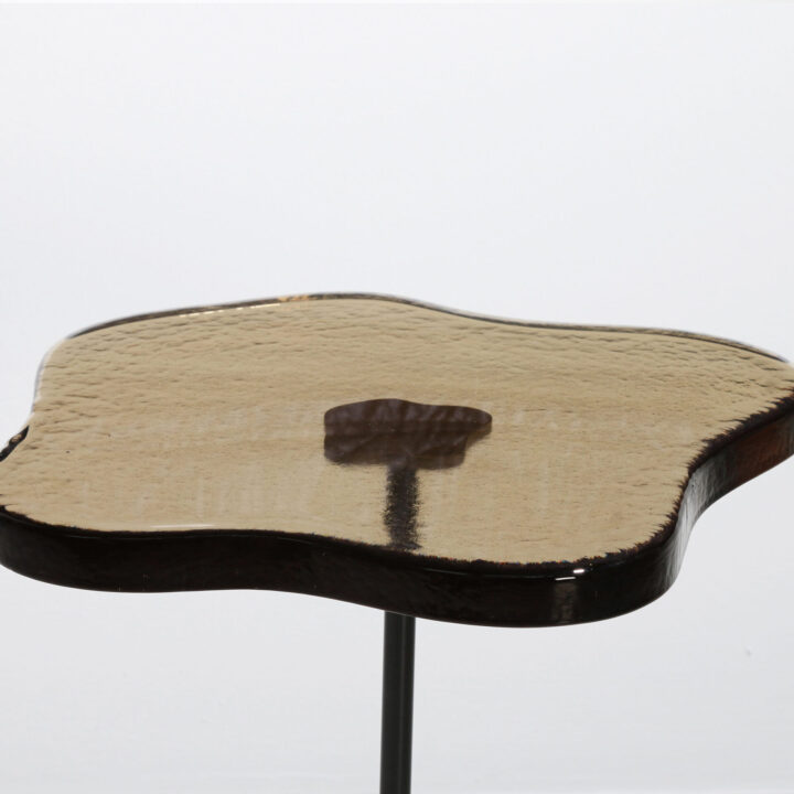 Designer coloured glass side table