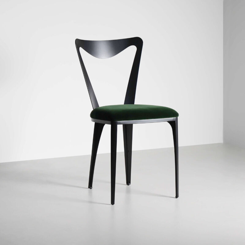 Black and green dining chair