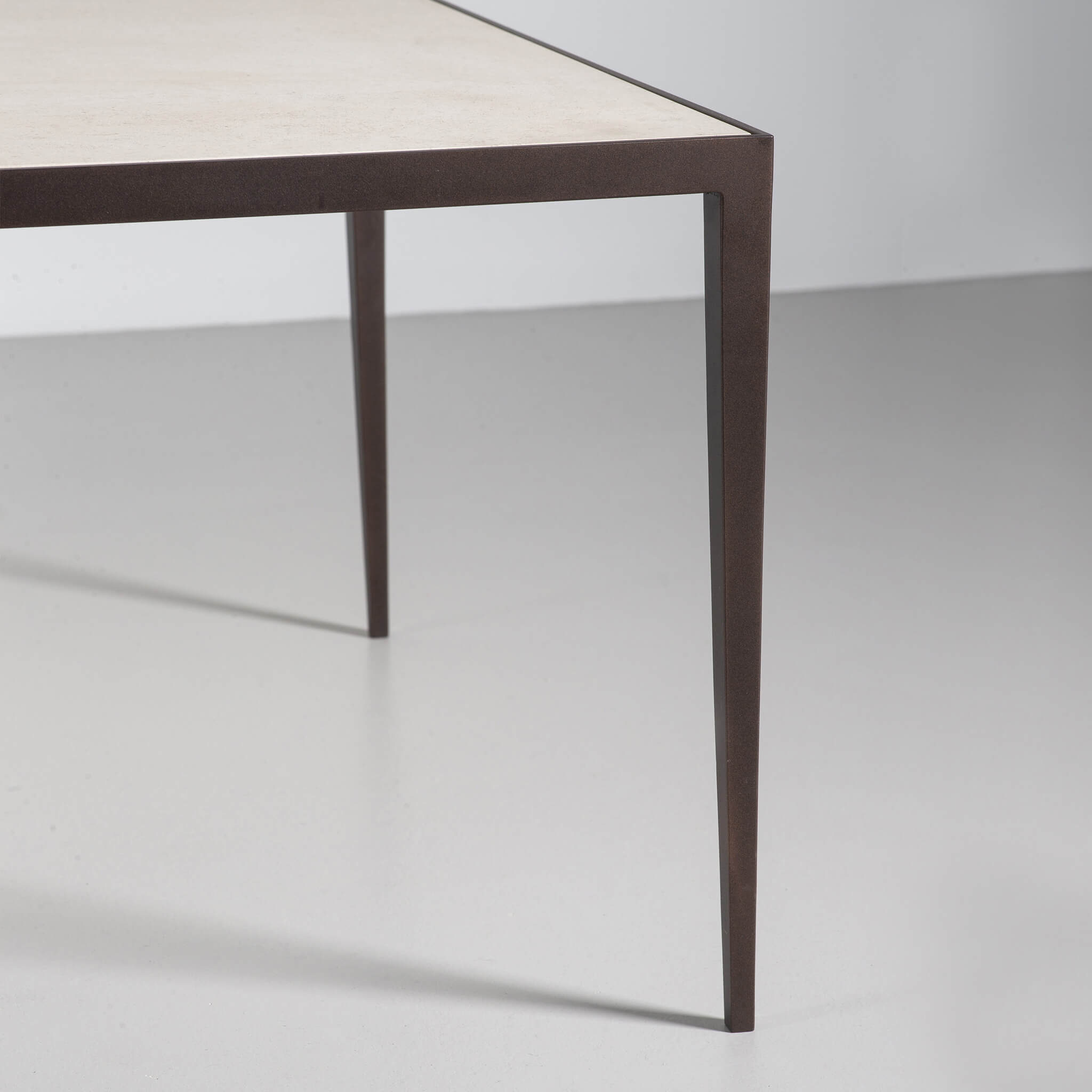 Finished in "Bronze" with a Limestone top