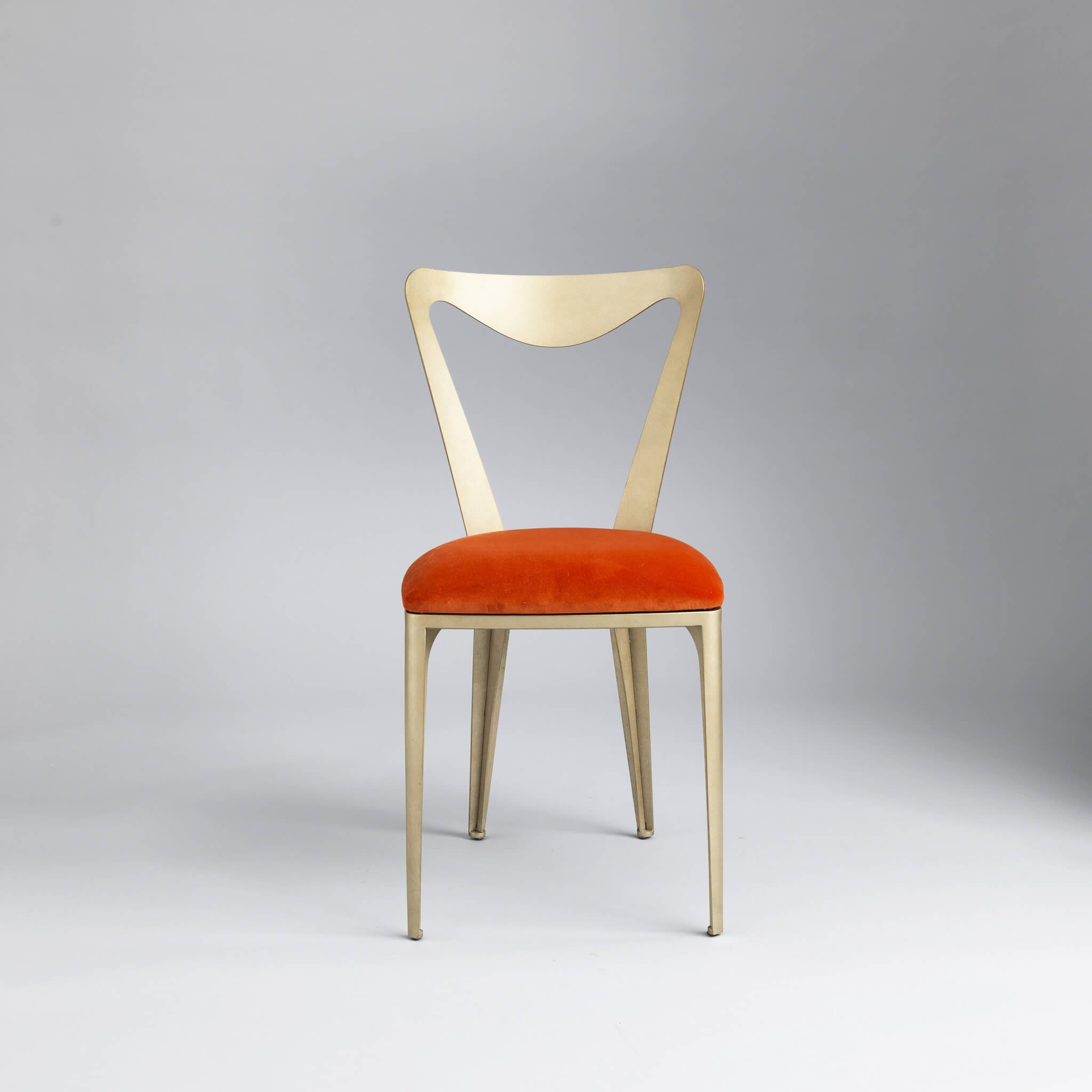 White Gold specialist finish with Lewis & Wood Rooksmoor velvet in 'Marmalade'